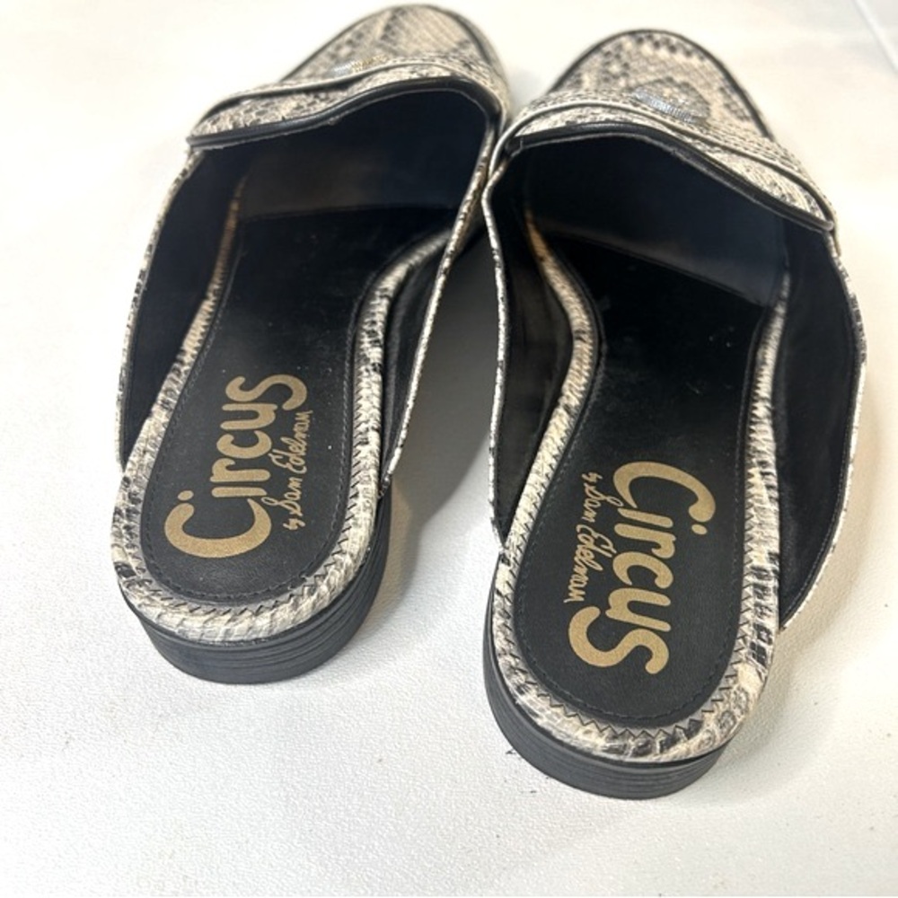 Circus by Sam Edelman Snakeskin Hal Penny Loafer Slip On Slide Mules Women’s 7.5 - Picture 3 of 10